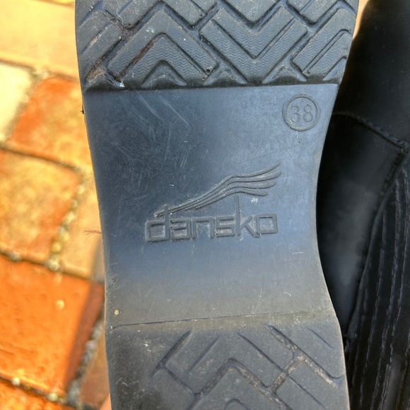 Frankie Dansko Clog Boots Oiled Black Used 38 Womens 8 Bootie Chelsea - Picture 7 of 14